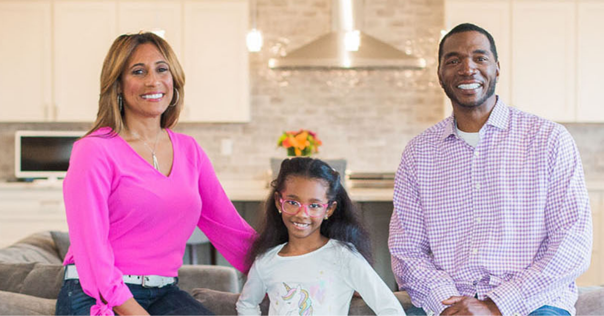 The Sanders family at home